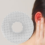 Maxbell Ear Piercing Pillow Round Shaped Soft Travel Easy Clean Side Sleeping Pillow Light Gray