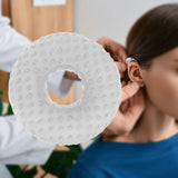 Maxbell Ear Piercing Pillow Round Shaped Soft Travel Easy Clean Side Sleeping Pillow Light Gray