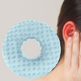 Maxbell Ear Piercing Pillow Round Shaped Soft Travel Easy Clean Side Sleeping Pillow Blue