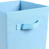Maxbell Fabric Storage Cube Clothes Shoes Open Storage Bin for Kid's Room Study Desk blue