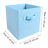Maxbell Fabric Storage Cube Clothes Shoes Open Storage Bin for Kid's Room Study Desk blue