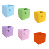 Maxbell Fabric Storage Cube Clothes Shoes Open Storage Bin for Kid's Room Study Desk blue