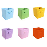 Maxbell Fabric Storage Cube Clothes Shoes Open Storage Bin for Kid's Room Study Desk blue