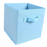 Maxbell Fabric Storage Cube Clothes Shoes Open Storage Bin for Kid's Room Study Desk blue