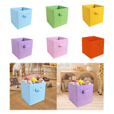 Maxbell Fabric Storage Cube Clothes Shoes Open Storage Bin for Kid's Room Study Desk blue