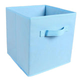 Maxbell Fabric Storage Cube Clothes Shoes Open Storage Bin for Kid's Room Study Desk blue