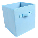 Maxbell Fabric Storage Cube Clothes Shoes Open Storage Bin for Kid's Room Study Desk blue