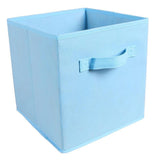 Maxbell Fabric Storage Cube Clothes Shoes Open Storage Bin for Kid's Room Study Desk blue