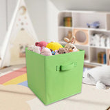 Maxbell Fabric Storage Cube Clothes Shoes Open Storage Bin for Kid's Room Study Desk green