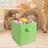 Maxbell Fabric Storage Cube Clothes Shoes Open Storage Bin for Kid's Room Study Desk green