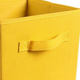 Maxbell Fabric Storage Cube Clothes Shoes Open Storage Bin for Kid's Room Study Desk yellow