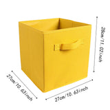 Maxbell Fabric Storage Cube Clothes Shoes Open Storage Bin for Kid's Room Study Desk yellow