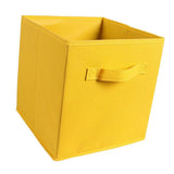 Maxbell Fabric Storage Cube Clothes Shoes Open Storage Bin for Kid's Room Study Desk yellow