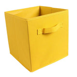 Maxbell Fabric Storage Cube Clothes Shoes Open Storage Bin for Kid's Room Study Desk yellow