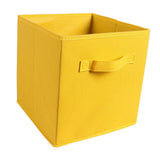 Maxbell Fabric Storage Cube Clothes Shoes Open Storage Bin for Kid's Room Study Desk yellow