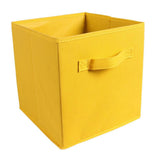 Maxbell Fabric Storage Cube Clothes Shoes Open Storage Bin for Kid's Room Study Desk yellow