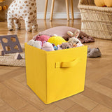 Maxbell Fabric Storage Cube Clothes Shoes Open Storage Bin for Kid's Room Study Desk yellow