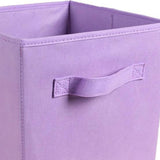 Maxbell Fabric Storage Cube Clothes Shoes Open Storage Bin for Kid's Room Study Desk violet
