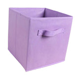 Maxbell Fabric Storage Cube Clothes Shoes Open Storage Bin for Kid's Room Study Desk violet