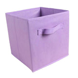 Maxbell Fabric Storage Cube Clothes Shoes Open Storage Bin for Kid's Room Study Desk violet