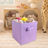 Maxbell Fabric Storage Cube Clothes Shoes Open Storage Bin for Kid's Room Study Desk violet