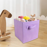 Maxbell Fabric Storage Cube Clothes Shoes Open Storage Bin for Kid's Room Study Desk violet