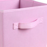 Maxbell Fabric Storage Cube Clothes Shoes Open Storage Bin for Kid's Room Study Desk pink