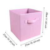 Maxbell Fabric Storage Cube Clothes Shoes Open Storage Bin for Kid's Room Study Desk pink