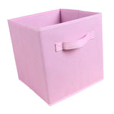 Maxbell Fabric Storage Cube Clothes Shoes Open Storage Bin for Kid's Room Study Desk pink