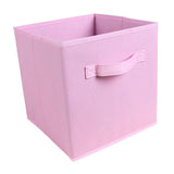 Maxbell Fabric Storage Cube Clothes Shoes Open Storage Bin for Kid's Room Study Desk pink