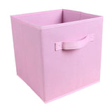 Maxbell Fabric Storage Cube Clothes Shoes Open Storage Bin for Kid's Room Study Desk pink