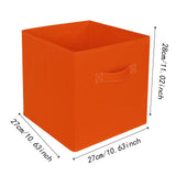 Maxbell Fabric Storage Cube Clothes Shoes Open Storage Bin for Kid's Room Study Desk orange