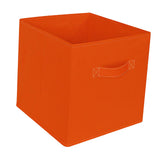 Maxbell Fabric Storage Cube Clothes Shoes Open Storage Bin for Kid's Room Study Desk orange
