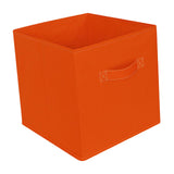 Maxbell Fabric Storage Cube Clothes Shoes Open Storage Bin for Kid's Room Study Desk orange