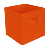 Maxbell Fabric Storage Cube Clothes Shoes Open Storage Bin for Kid's Room Study Desk orange