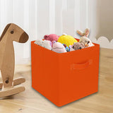 Maxbell Fabric Storage Cube Clothes Shoes Open Storage Bin for Kid's Room Study Desk orange