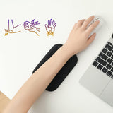 Maxbell 2x Wrist Elbow Rest Pad for Desk Compact Versatile Memory Foam Wrist Support Dark Gray
