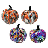 Maxbell Pumpkin Figurine Resin Mini Halloween Decor for Thanksgiving Tabletop Mantel L red