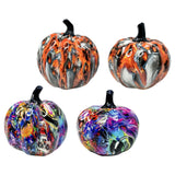 Maxbell Pumpkin Figurine Resin Mini Halloween Decor for Thanksgiving Tabletop Mantel L red