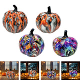Maxbell Pumpkin Figurine Resin Mini Halloween Decor for Thanksgiving Tabletop Mantel L red