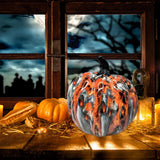 Maxbell Pumpkin Figurine Resin Mini Halloween Decor for Thanksgiving Tabletop Mantel L red