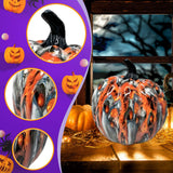 Maxbell Pumpkin Figurine Resin Mini Halloween Decor for Thanksgiving Tabletop Mantel L red