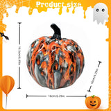 Maxbell Pumpkin Figurine Resin Mini Halloween Decor for Thanksgiving Tabletop Mantel L red