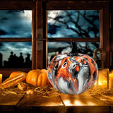 Maxbell Pumpkin Figurine Resin Mini Halloween Decor for Thanksgiving Tabletop Mantel S red