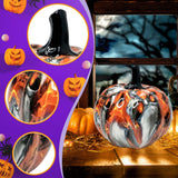 Maxbell Pumpkin Figurine Resin Mini Halloween Decor for Thanksgiving Tabletop Mantel S red