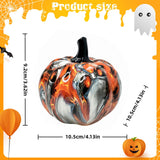 Maxbell Pumpkin Figurine Resin Mini Halloween Decor for Thanksgiving Tabletop Mantel S red