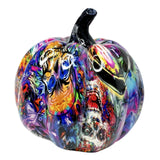 Maxbell Pumpkin Figurine Resin Mini Halloween Decor for Thanksgiving Tabletop Mantel L purple