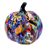 Maxbell Pumpkin Figurine Resin Mini Halloween Decor for Thanksgiving Tabletop Mantel L purple