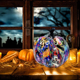 Maxbell Pumpkin Figurine Resin Mini Halloween Decor for Thanksgiving Tabletop Mantel L purple
