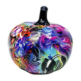 Maxbell Pumpkin Figurine Resin Mini Halloween Decor for Thanksgiving Tabletop Mantel S purple